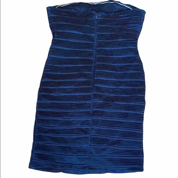 LE CHATEAU Blue Metallic Strapless Fitted Dress S - Picture 2 of 9